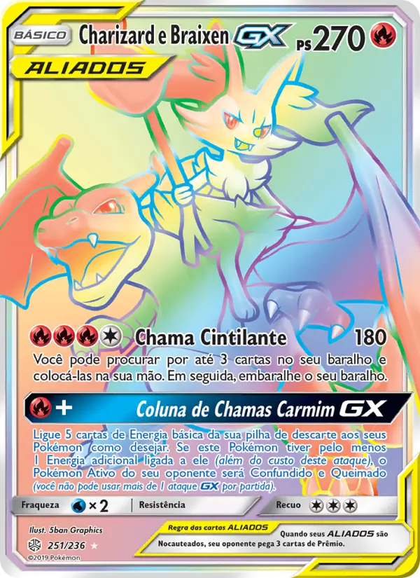 Charizard e Braixen GX — Eclipse Cósmico 251