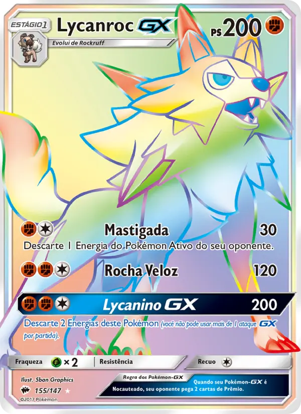 Lycanroc GX — Sombras Ardentes 155