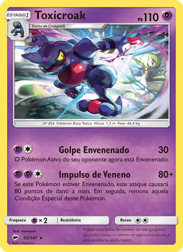 Toxicroak — Sombras Ardentes 55