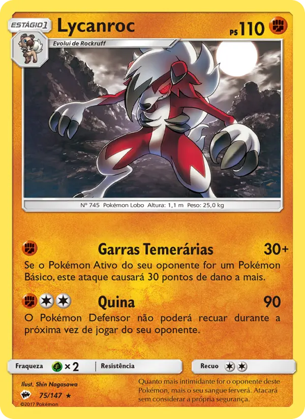 Lycanroc — Sombras Ardentes 75