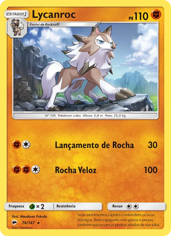 Lycanroc — Sombras Ardentes 76