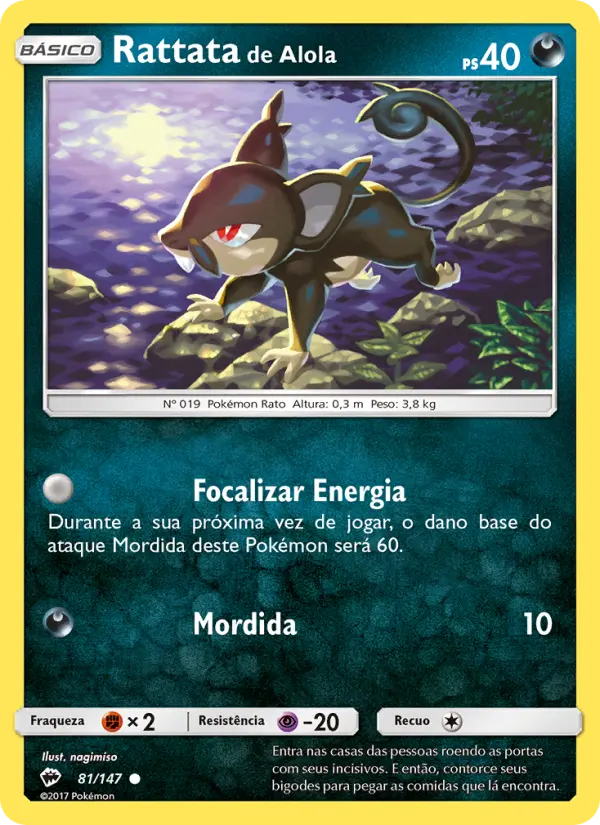 Rattata de Alola — Sombras Ardentes 81