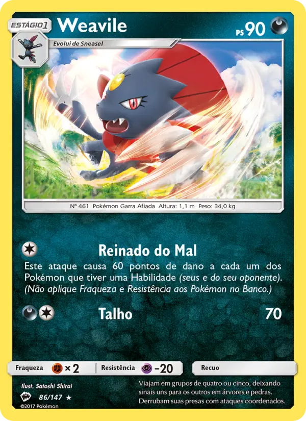 Weavile — Sombras Ardentes 86