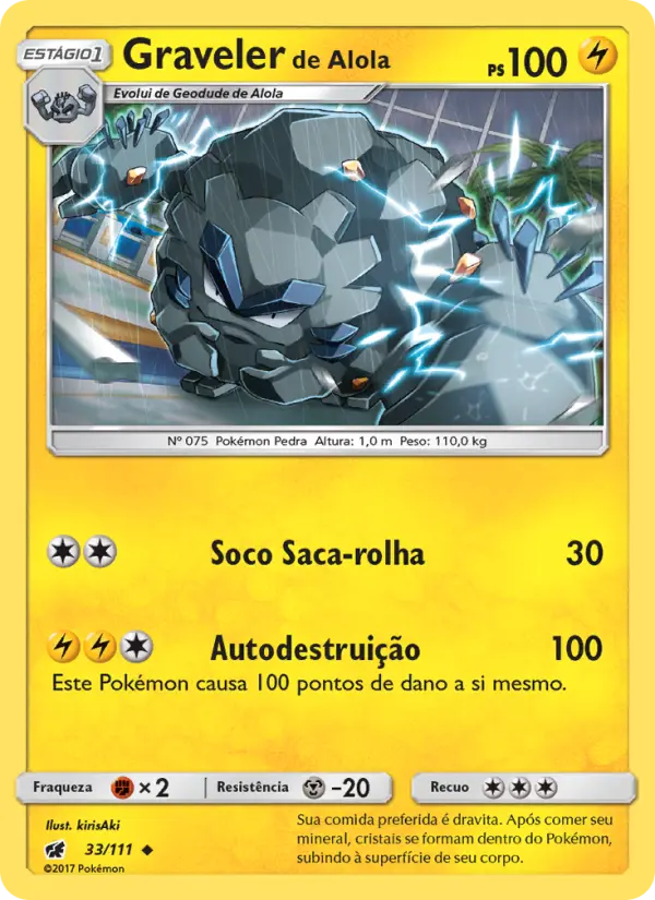 Graveler de Alola — Invasão Carmim 33