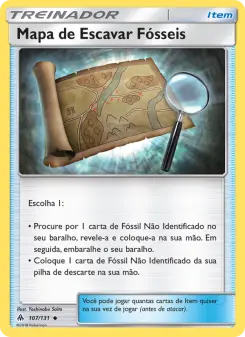Mapa de Escavar Fósseis