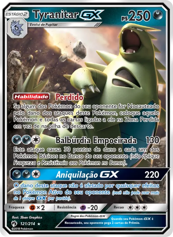 Tyranitar GX — Trovões Perdidos 121