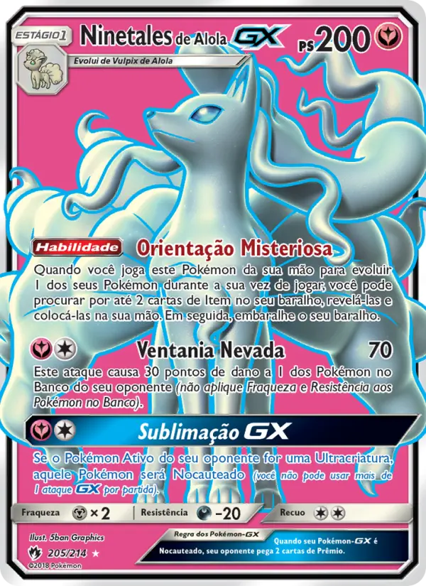 Ninetales de Alola GX — Trovões Perdidos 205