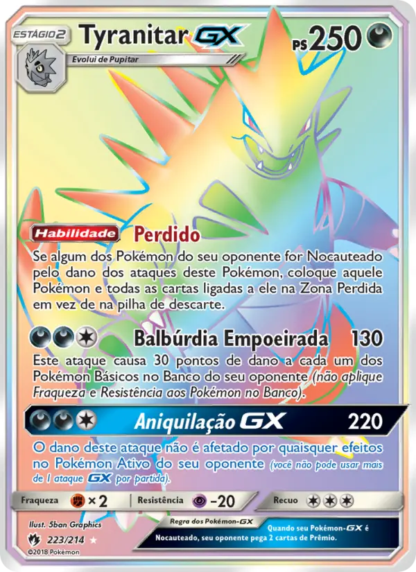 Tyranitar GX — Trovões Perdidos 223