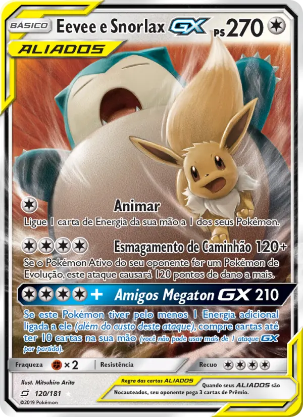 Eevee e Snorlax GX — União de Aliados 120