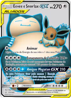 Eevee e Snorlax GX — União de Aliados 171