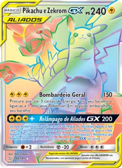 Pikachu e Zekrom GX — União de Aliados 184