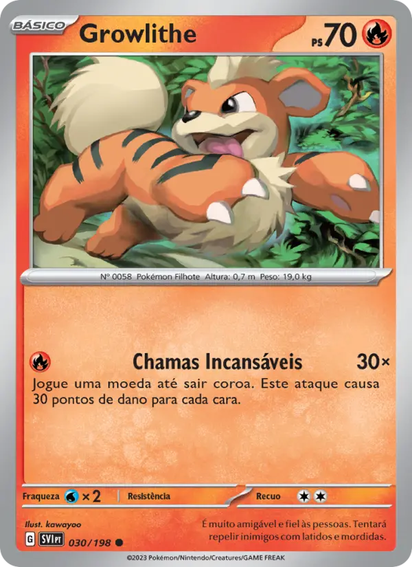 Growlithe — Escarlate e Violeta 030