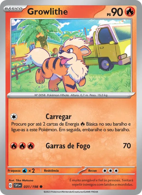 Growlithe — Escarlate e Violeta 031