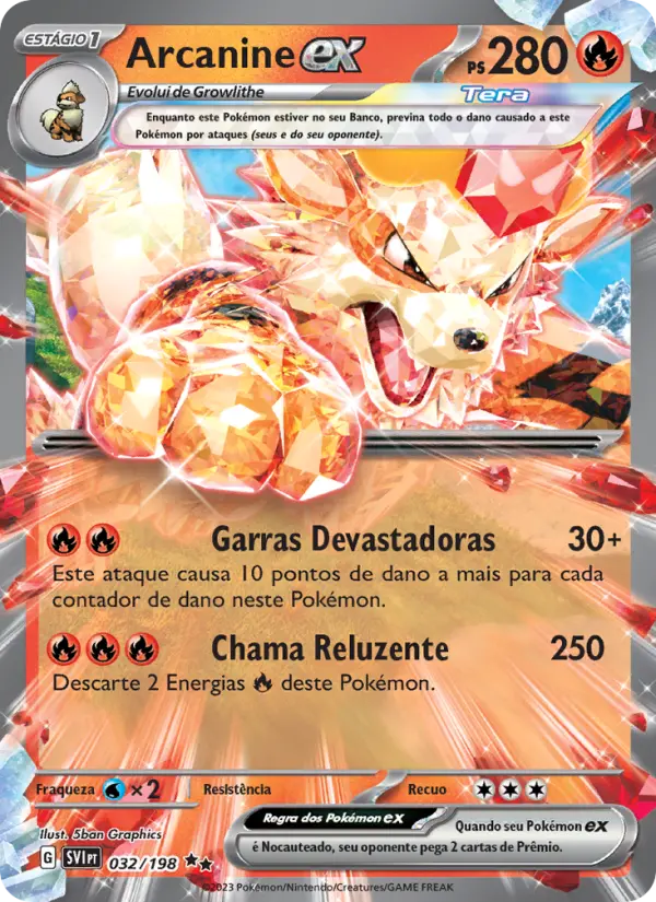 Arcanine ex — Escarlate e Violeta 032