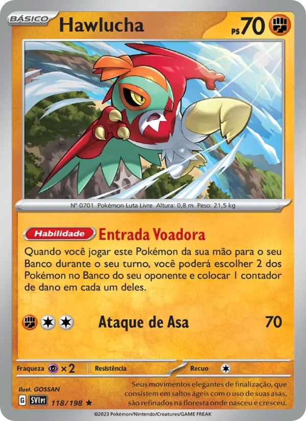 Hawlucha — Escarlate e Violeta 118