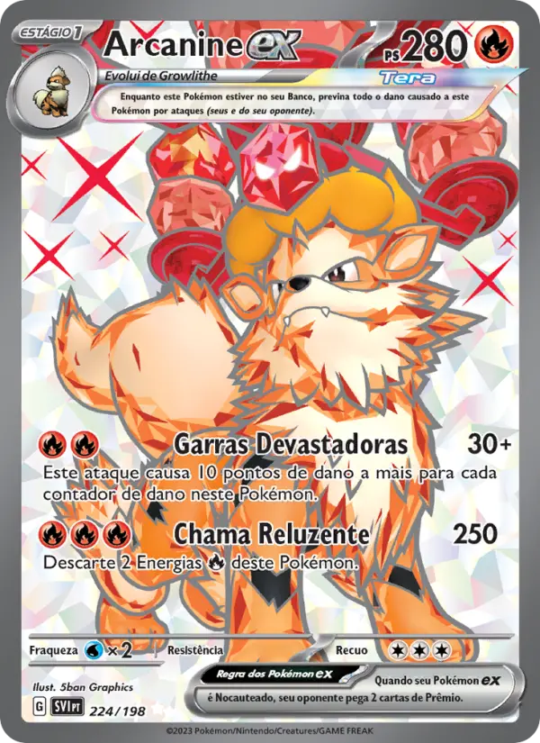 Arcanine ex — Escarlate e Violeta 224