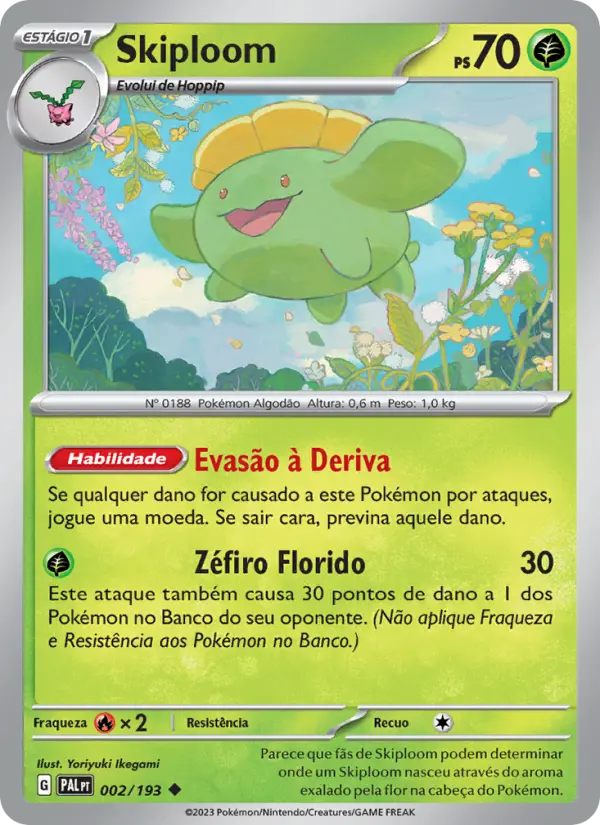 Skiploom — Evoluções em Paldea 002