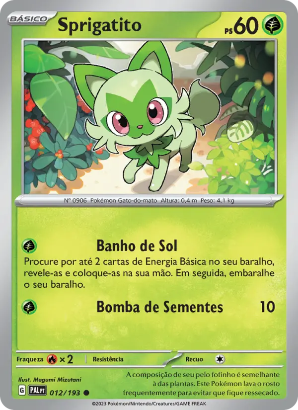Sprigatito — Evoluções em Paldea 012