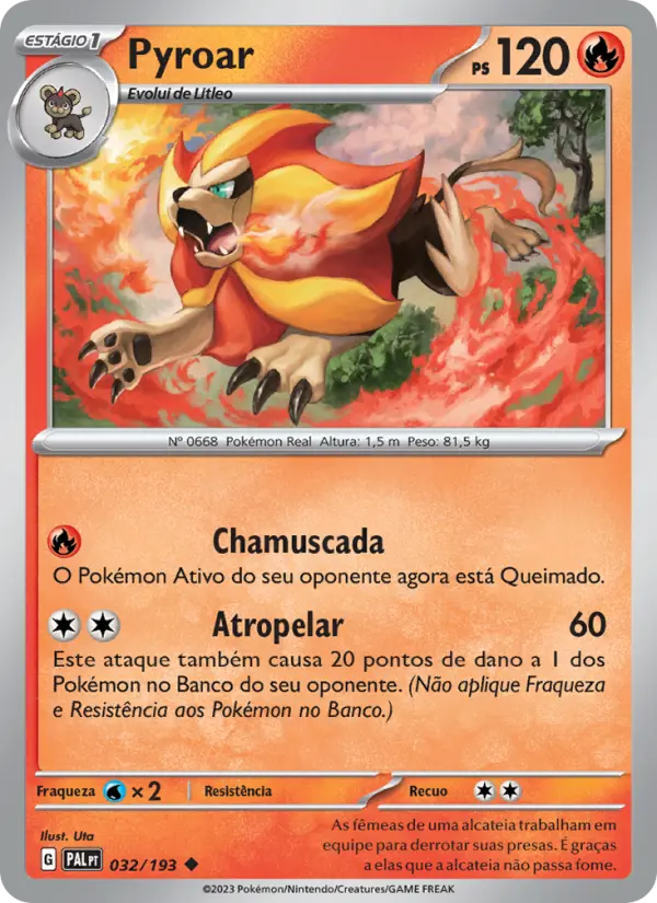 Pyroar — Evoluções em Paldea 032