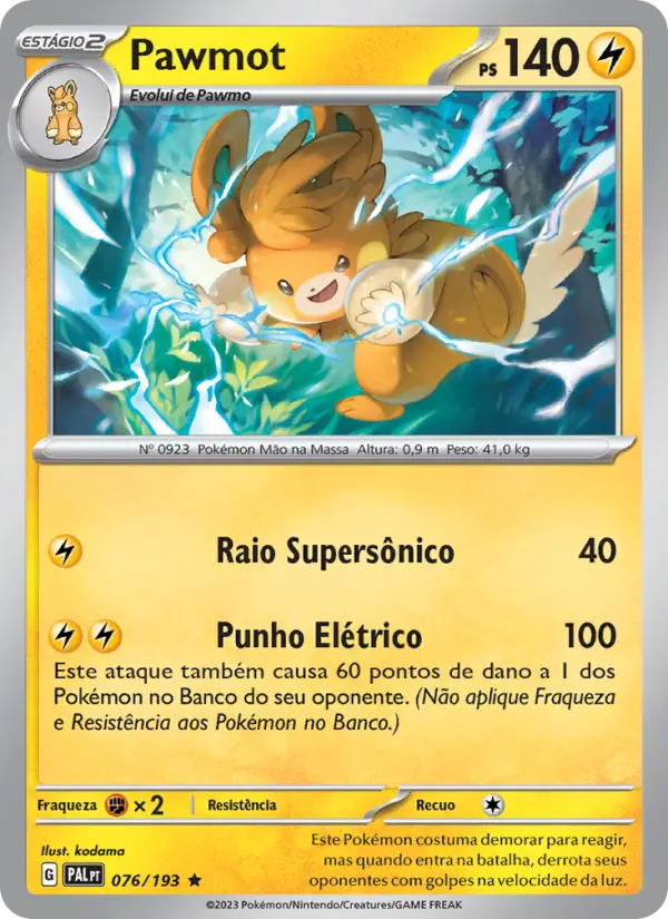 Pawmot — Evoluções em Paldea 076