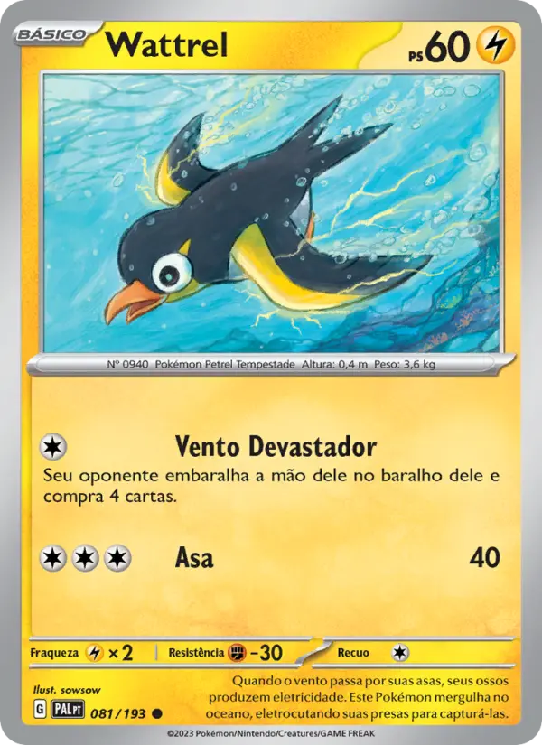 Wattrel — Evoluções em Paldea 081