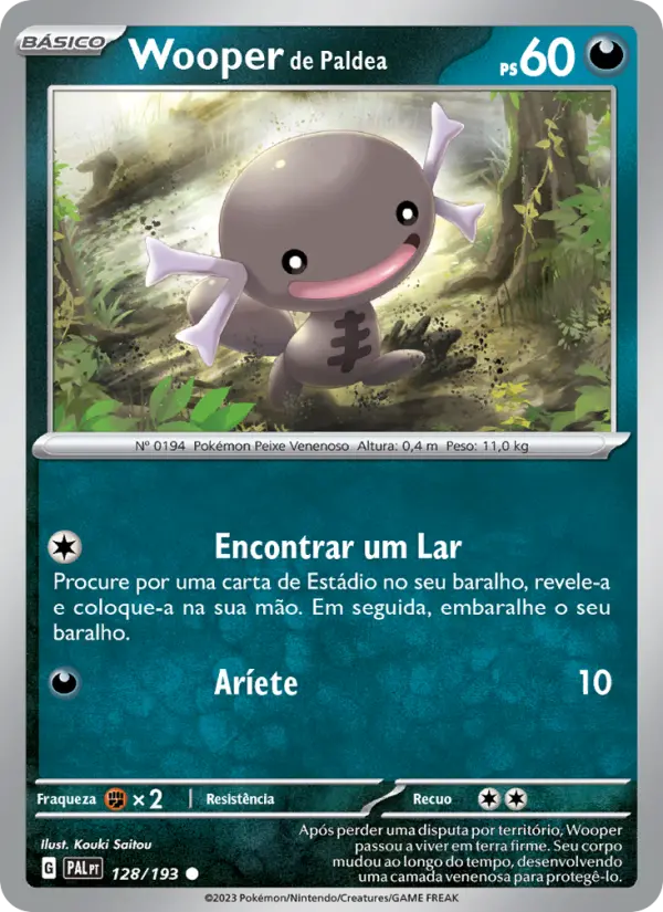 Wooper de Paldea — Evoluções em Paldea 128
