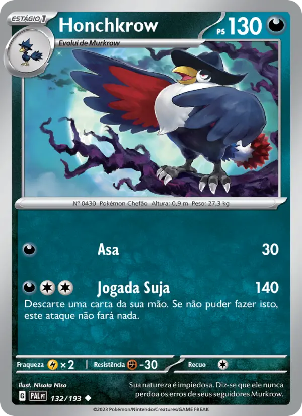 Honchkrow — Evoluções em Paldea 132