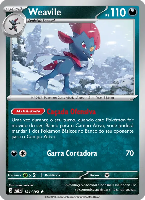 Weavile — Evoluções em Paldea 134