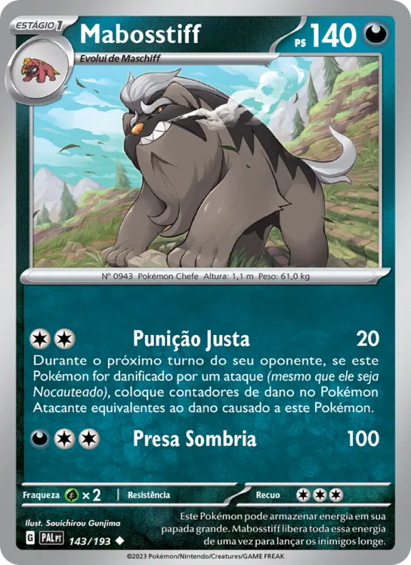 Mabosstiff — Evoluções em Paldea 143