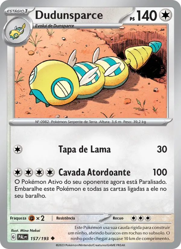 Dudunsparce — Evoluções em Paldea 157