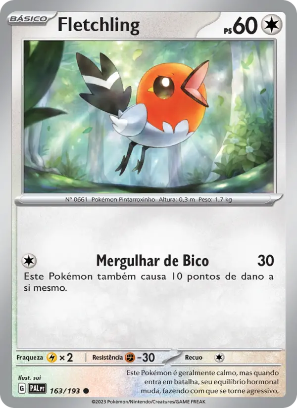 Fletchling — Evoluções em Paldea 163