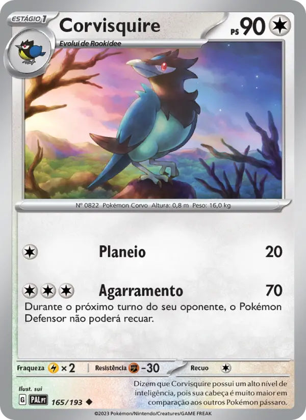 Corvisquire — Evoluções em Paldea 165