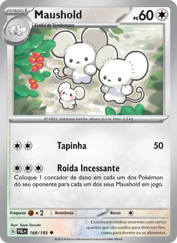 Maushold — Evoluções em Paldea 168