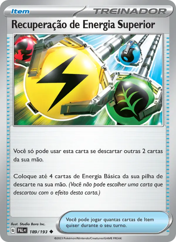 Recuperação de Energia Superior — Evoluções em Paldea 189