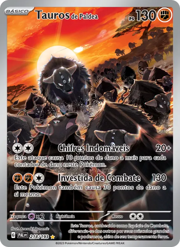 Tauros de Paldea — Evoluções em Paldea 218
