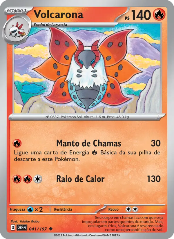Volcarona — Obsidiana em Chamas 041
