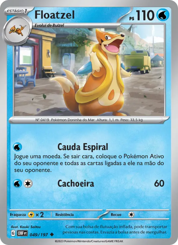 Floatzel — Obsidiana em Chamas 049