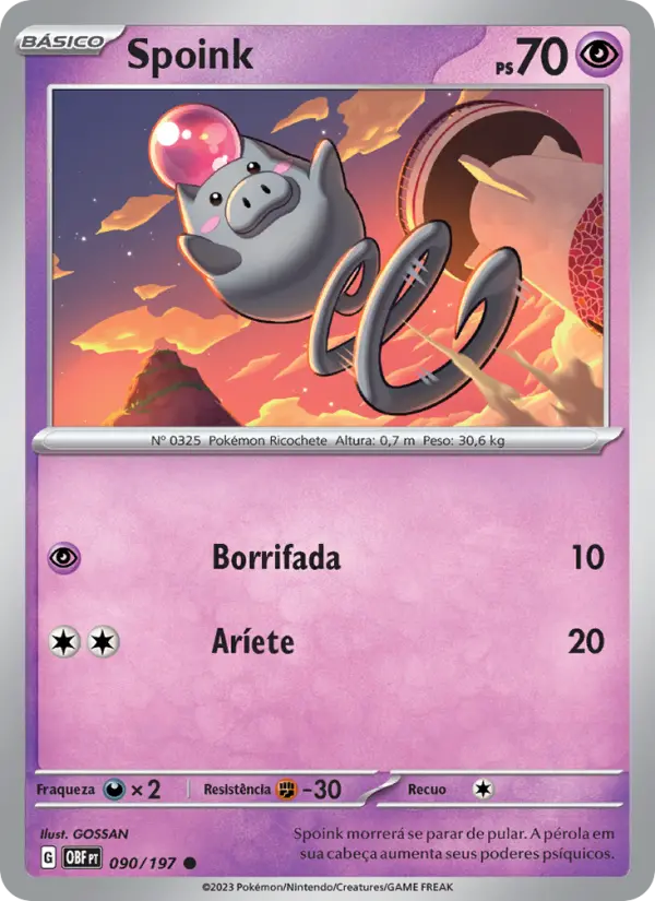 Spoink — Obsidiana em Chamas 090