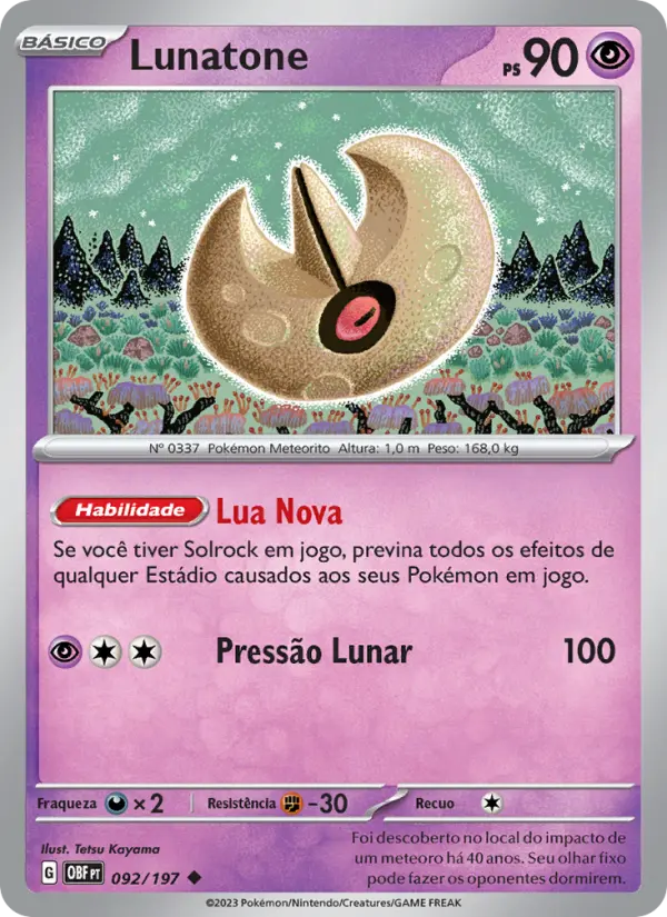 Lunatone — Obsidiana em Chamas 092
