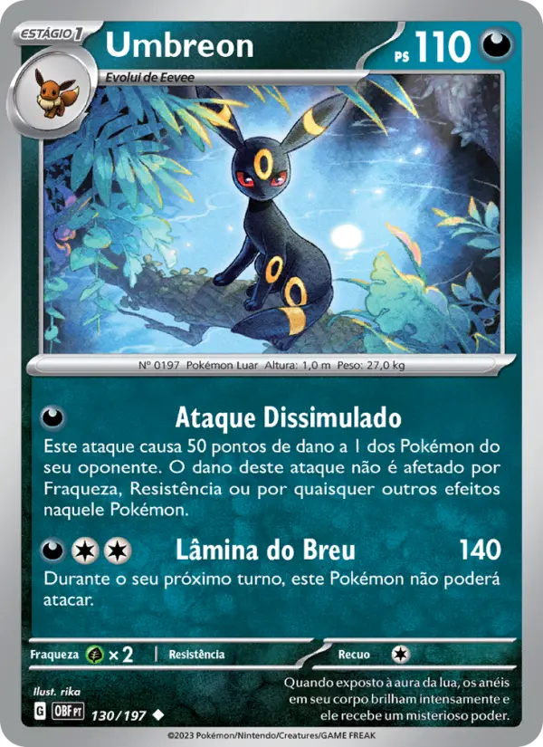 Umbreon — Obsidiana em Chamas 130
