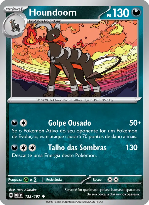 Houndoom — Obsidiana em Chamas 133