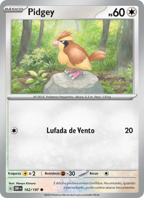 Pidgey — Obsidiana em Chamas 162
