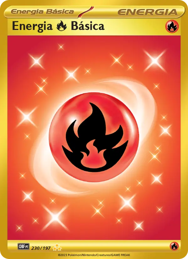 Energia Fire Básica — Obsidiana em Chamas 230