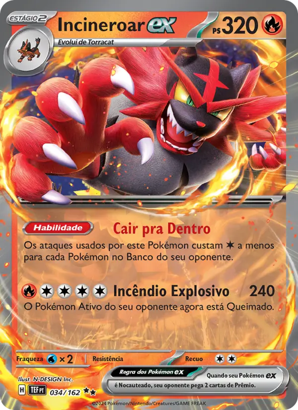 Incineroar ex — Forças Temporais 034