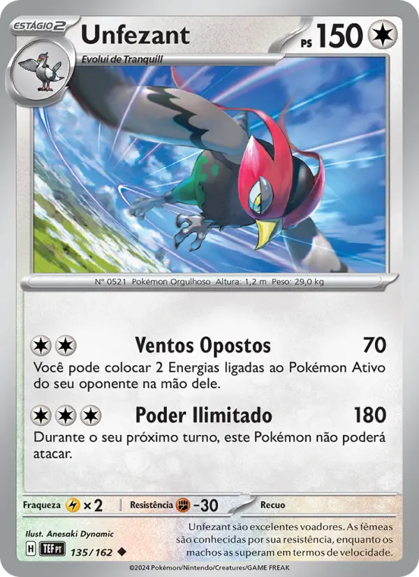 Unfezant — Forças Temporais 135