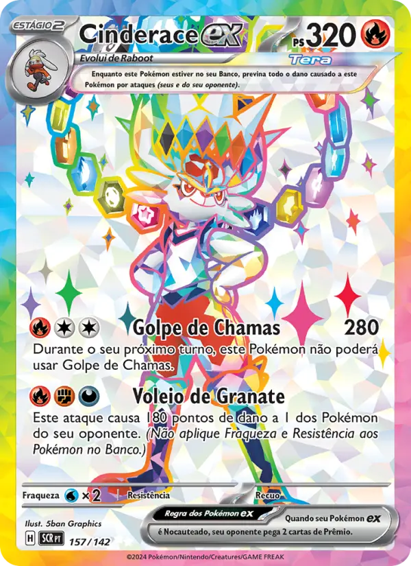 Cinderace ex — Coroa Estelar 157
