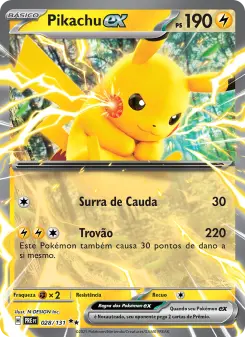 Pikachu ex — Evoluções Prismáticas 028