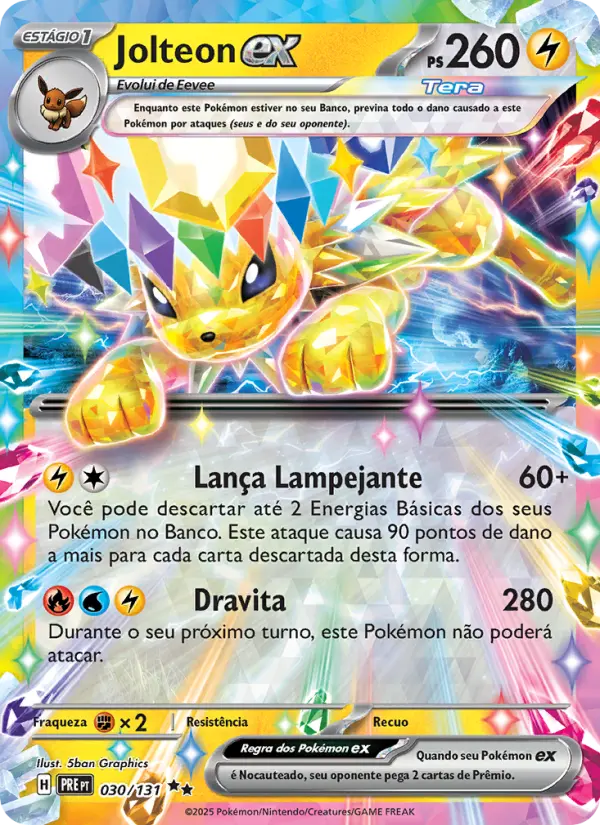 Jolteon ex — Evoluções Prismáticas 030