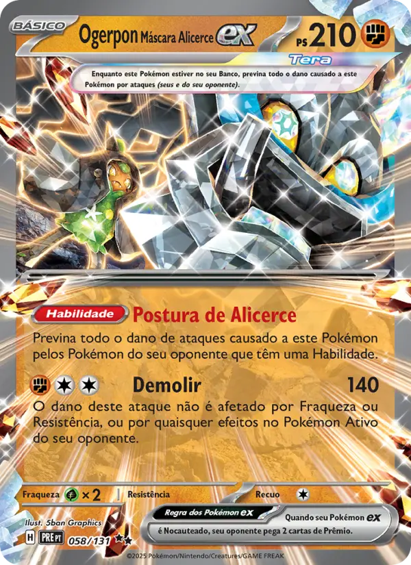 Ogerpon Máscara Alicerce ex — Evoluções Prismáticas 058