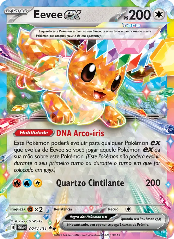 Eevee ex — Evoluções Prismáticas 075